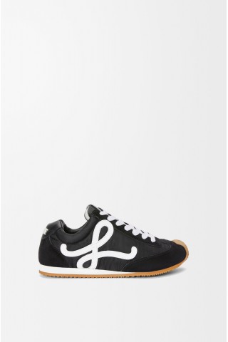 LOEWE Ballet Runner 2.0 In Nylon And Calfskin Black White