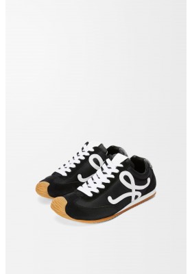 LOEWE Ballet Runner 2.0 In Nylon And Calfskin Black White