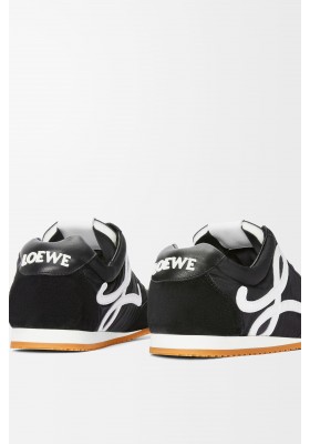 LOEWE Ballet Runner 2.0 In Nylon And Calfskin Black White
