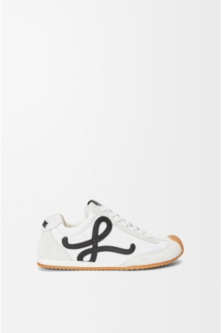 LOEWE Ballet Runner 2.0 In Nylon And Calfskin White Black