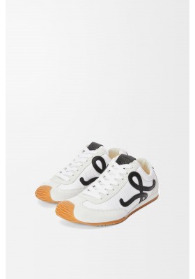 LOEWE Ballet Runner 2.0 In Nylon And Calfskin White Black