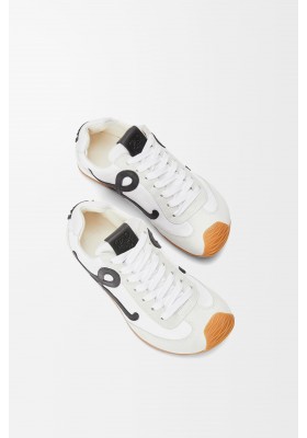 LOEWE Ballet Runner 2.0 In Nylon And Calfskin White Black