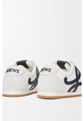LOEWE Ballet Runner 2.0 In Nylon And Calfskin White Black