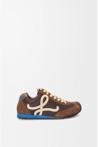 LOEWE Ballet Runner 2.0 In Nylon And Calfskin Brown Yellow Blue