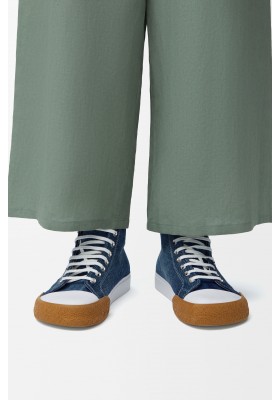 LOEWE Bloc High-top Sneaker In Denim Washed Denim