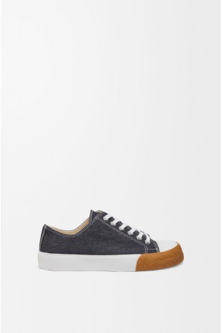 LOEWE Bloc Sneaker In Denim Raw Denim