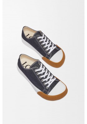 LOEWE Bloc Sneaker In Denim Raw Denim