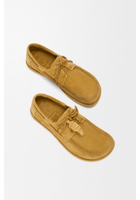 LOEWE Campo Boat Shoe In Calfskin Suede Medium Tabacco