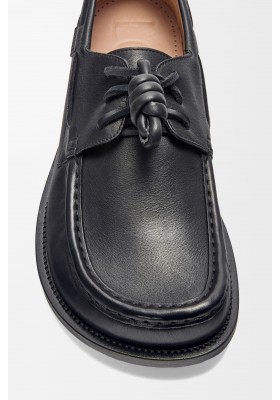 LOEWE Campo Boat Shoe In Soft Calfskin Black