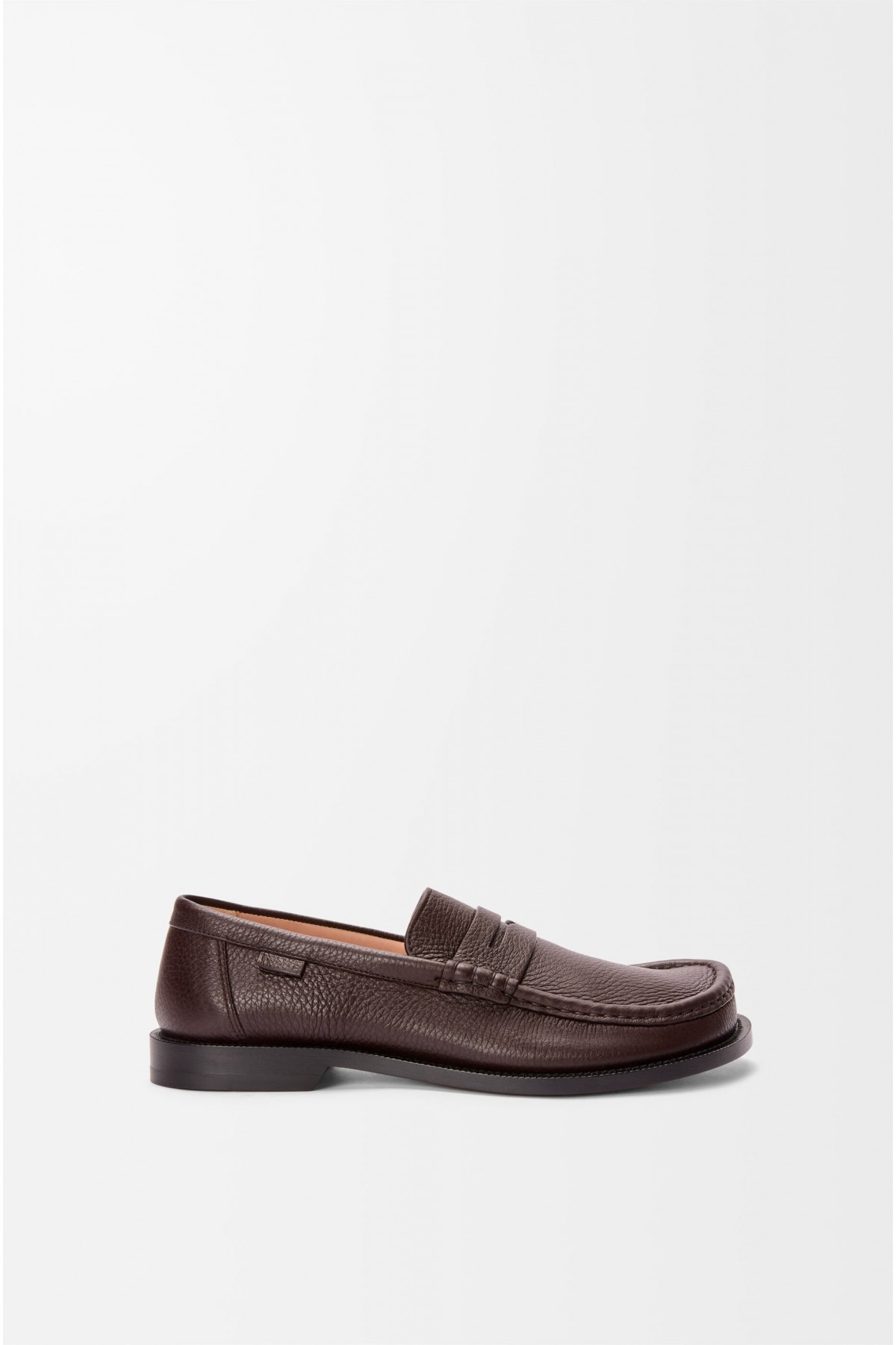 LOEWE Campo Loafer In Deerskin Oxblood
