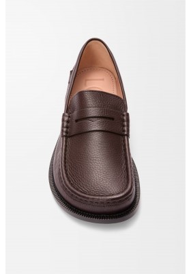 LOEWE Campo Loafer In Deerskin Oxblood