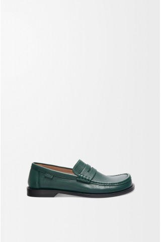 LOEWE Campo Loafer In Deerskin Evergreen