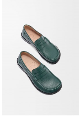 LOEWE Campo Loafer In Deerskin Evergreen