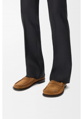 LOEWE Campo Loafer In Suede Calfskin Tabacco