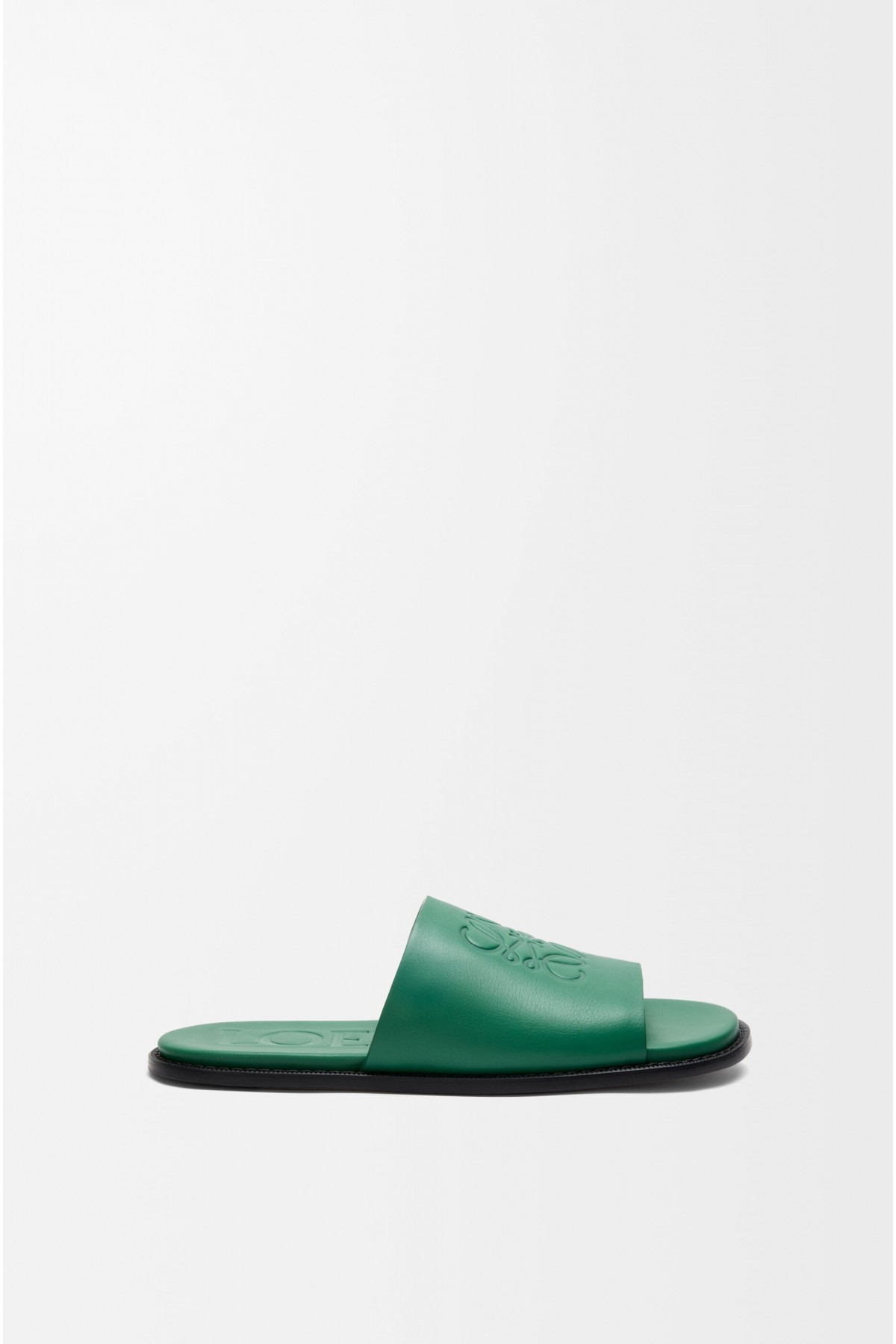 LOEWE Flex Anagram Slide In Soft Calfskin Green