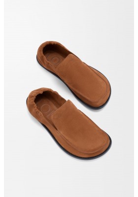 LOEWE Flex Loafer In Suede Chocolate