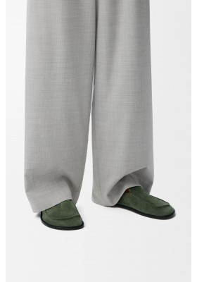 LOEWE Flex Loafer In Suede Sage