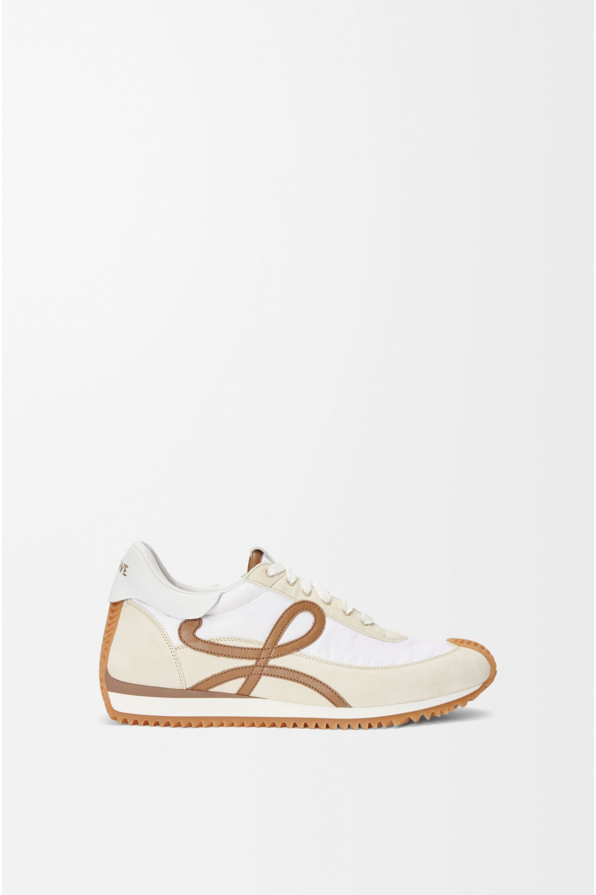 LOEWE Flow Runner In Nylon And Suede Chocolate Almost Optic