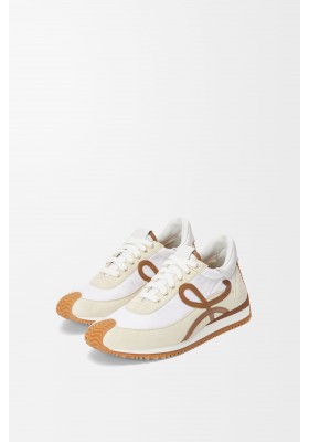 LOEWE Flow Runner In Nylon And Suede Chocolate Almost Optic