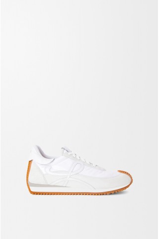 LOEWE Flow Runner In Nylon And Suede White