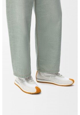 LOEWE Flow Runner In Nylon And Suede White