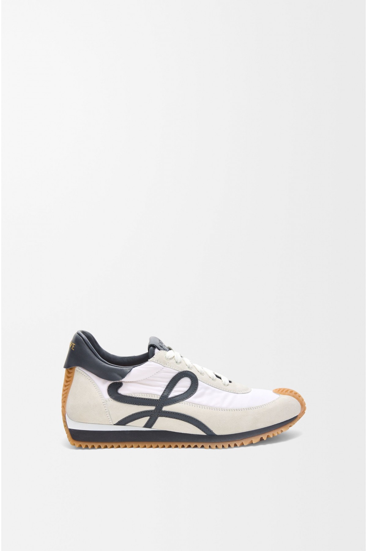 LOEWE Flow Runner In Nylon And Suede Blue Anthracite White