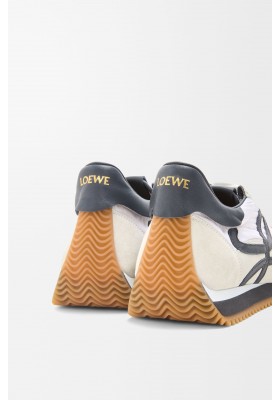 LOEWE Flow Runner In Nylon And Suede Blue Anthracite White