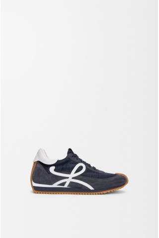 LOEWE Flow Runner In Nylon And Suede Dark Navy