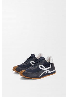 LOEWE Flow Runner In Nylon And Suede Dark Navy