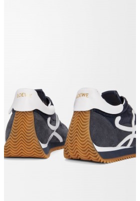 LOEWE Flow Runner In Nylon And Suede Dark Navy