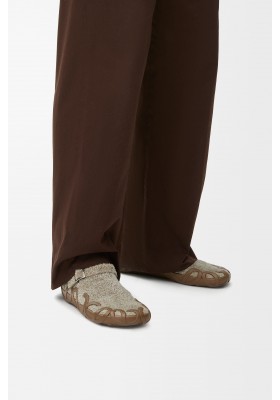 LOEWE Rise Loafer In Brushed Suede Khaki Green