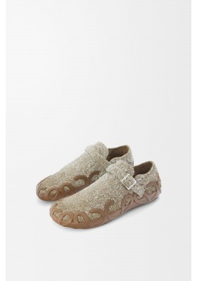 LOEWE Rise Loafer In Brushed Suede Khaki Green