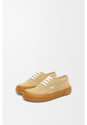 LOEWE Terra Vulca Lace-up Sneaker In Suede Gold