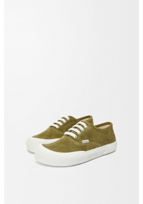LOEWE Terra Vulca Lace-up Sneaker In Suede Olive