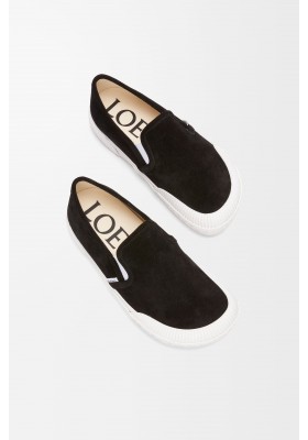 LOEWE Terra Vulca Slip-on Sneaker In Suede Black