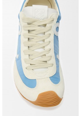 LOEWE Ballet Runner 2.0 In Nylon And Calfskin Blue White Soft White