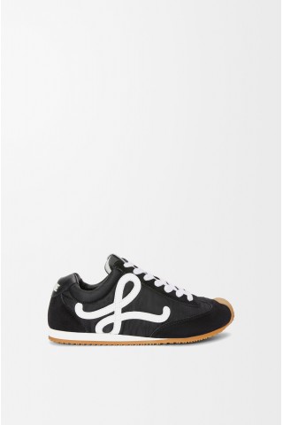 LOEWE Ballet Runner 2.0 In Nylon And Calfskin Black White