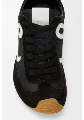 LOEWE Ballet Runner 2.0 In Nylon And Calfskin Black White