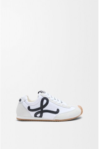 LOEWE Ballet Runner 2.0 In Nylon And Calfskin White Black