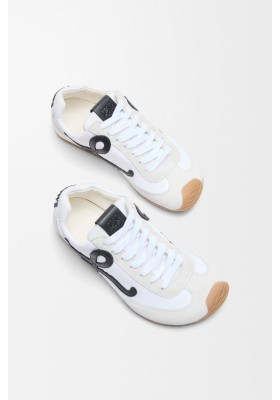 LOEWE Ballet Runner 2.0 In Nylon And Calfskin White Black