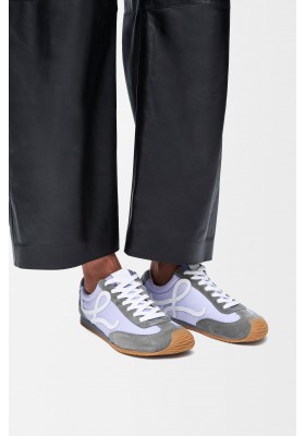 LOEWE Ballet Runner 2.0 In Nylon And Calfskin Lilac White Grey