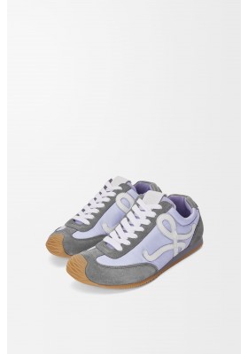 LOEWE Ballet Runner 2.0 In Nylon And Calfskin Lilac White Grey