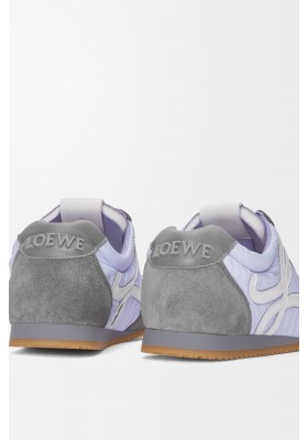 LOEWE Ballet Runner 2.0 In Nylon And Calfskin Lilac White Grey