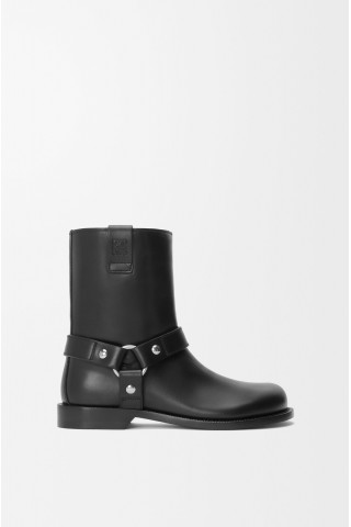 LOEWE Campo Biker Boot In Calfskin Black