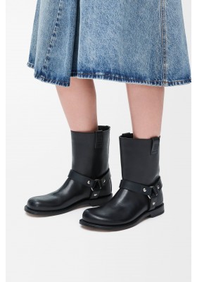 LOEWE Campo Biker Boot In Calfskin Black