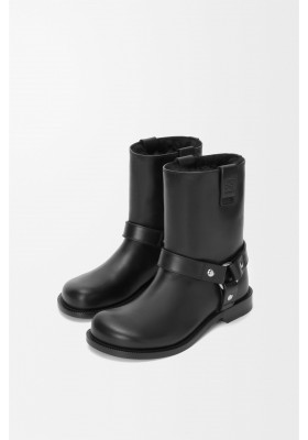 LOEWE Campo Biker Boot In Calfskin Black