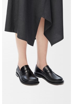 LOEWE Campo Loafer In Brushed Calfskin Black