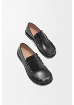 LOEWE Campo Loafer In Brushed Calfskin Black