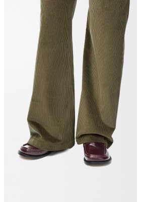LOEWE Campo Loafer In Brushed Calfskin Burgundy