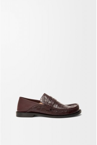 LOEWE Campo Loafer In Calfskin Burgundy